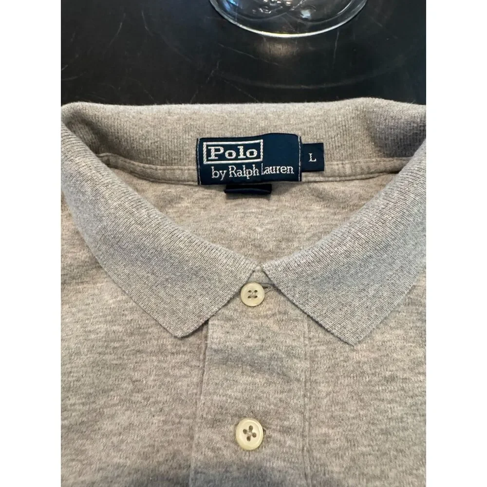 NWOT Men's Ralph Lauren Gray cotton Polo, size L